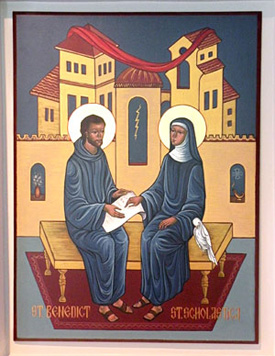 St. Scholastica Framed - Portraits of Saints