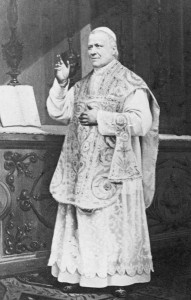 Pius IX: He never actually said "Error has no rights," but the saying is grounded in his Syllabus of Errors. He also graces the south transept of our church.