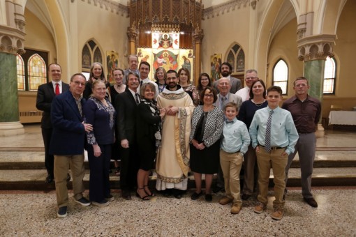 Some of Fr. Timothy's family and friends who gathered to celebrate with him.